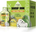 GREENPEOPLE Soursop & Acerola Liquid Supplement Drink, Soursop Bitters Liquid, Immuuni boosting C-vitamiinia juoma, nopea imeytyminen, Vegan, ei-GMO, 10 Packets