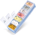 Erittäin suuri viikoittain pilleri Järjestäjä 2 Kertaa päivässä - Betife 7 päivän pillerilaatikko, AM PM pilleri tapauksessa Double Layer Jumbo Osasto pillereille, vitamiini, kalaöljy, lisäravinteet(sininen/valkoinen)