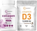Micro Ingredients Multi Collagen Pillerit & D3-vitamiini 5 000 IU Bundle Pack ...