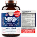 Fadogia Agrestis ja Tongkat Ali Supplement - Fadogia Agrestis 600mg, 500mg Longjack Tongkat Ali miehille, Maca Root, Sarviapila, Ashwagandha, Saw Palmetto tukemaan energiaa, Stamina, Vitality - 120Caps