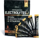 Enhanced Electrolyte Powder (Peach Mango 20pk.) w 0 Sokeri + BCAAs + B-vitamins Elektrolyytti Supplement w Kalium Sinkki & Magnesium for Hydraation - Keto Elektrolyytit
