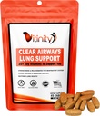 VITINITY Lung Puhdista hengitystiet Immuunijärjestelmän tuki täydentää,25+Avainaine Lung Health Detox hengitys, astma, kausi-allergia tabletti(15 päivä)