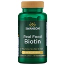 Swanson Real Food Biotiini B-7-vitamiini Hiusten ihon kynsien aineenvaihdunta Terveyttä Luomu Hummingbird Tree Extract Vegaani gluteeniton ei-GMO B7 5000 mikrog 90 kasviskapselit (kapselit)