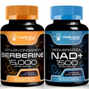 WELLNESS LABSRX NAD Supplement, 1500mg - NAD+ Resveratroli.Berberiini 1500mg - Berberiini Ceylon Cinnamon