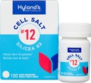 Hylandin nro 12 Cell Salt Silicea 6X Tabletit, akne ja Blackhead hoito, hiusten ja kynsien kasvua täydentää ja vahvistaa, ihon ärsytystä, nopea liukeneva tabletti, 100