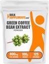 BulkSupplements Green Coffee Bean Extract Powder - Green Coffee Bean lisäravinteet - energiatuki, gluteeniton, 800mg per tarjoilu, 100g (3.5 oz) (pakkaus 1)