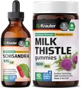 BIO KRAUTER Schisandra Tincture 4 Fl. Oz. & Milk Thistle 60 Gummy