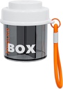 Pill Dispenser,Portable Supplement Organizer pullo anti-Mixing ja laajat avaukset suunnittelu matka (Orange)