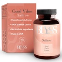 Saffron lisäravinteet sahramiuute pillereitä naisille Tuki mieliala, energia Boost, PMS, Mental Clarity & Metabolia - ei-GMO, Gluteenittomat, 60 Vegaani kapselit