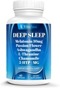 18-in-1 Melatoniini 10 mg, Natural Deep Sleep Supplement for Adults, Non-Habit Forming, Ashwagandha, L-Theanine, Magnesium, Kamomilla, 5-HTP, ei-GMO