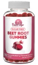 Sokeriton typpioksidi Beet Root Gummies - Beet Root Chewables for Athletic Performance, Typpioksidi Booster, Energia, Veren virtaus ja verenkierto - 90 Beets juuri Gummy Chews.