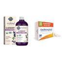 Elämänpuutarha Organics Plant-Based Elderberry Immune Syrup 6,59 fl oz (195 Ml) & Boiron Oscillocockinum for Relief from Flu-Like Oireet Body Aches