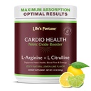 Life's Fortune L Arginine L Citroline Supplement Powder - High Potency Typpioksidi täydentää Booster Natural Lemon Lime Flavor - Cardio Health, Verenpaine ja Verisuoniston tuki - 258g