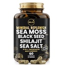 Maju Superfoods 18-in-1 Sea Moss, Black Seed, Shilajit, Sea Salt + D3 & K2, Voiteet, Trace Multi Mineral Capsules, miesten & naisten Mineral Electrolytes lisäravinteet