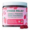 Stressi Relief täydentää naisille ja lapsille L Theanine GABA täydentää Rhodiola Rosea stressiä ... Magnesium Citrate Gummies lapsille...