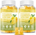Kalium Supplement Gummies aikuisille: Kaliumsitraatti 99 mg - Kalium Magnesium täydennysosa lihakseen, elektrolyytti, energia