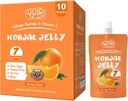 Konjac Jelly Pouch Drinkable Orange Flavor, Low Calories (7 Kcal), 10 pakkausta, Gluteeniton, Keto, Sokeriton, Low Carb, C-vitamiinin terveelliset hedelmäpalat, Lomalahja