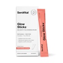 Serovital Glow Sticks Sokeriton jauhe Drink Mix Hyaluronic Acid Ceramidit Elektrolyyttejä ihon nesteytys 14 päivää Sun-suudelma Citrus Flavor 28 Packets