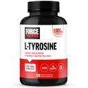 FORCE FACTOR L Tyrosine Stress Relief lisäravinteet, L-tyrosiini Brain Health lisäravinteet aikuisille, L-tyrosiini 500 mg kapselit, vapaa muoto, vegan, ei liivate, ei-GMO, 120 kapselia