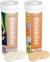 Drinklits Hydration Tabletit - Elektrolyyttejä ja vitamiineja Inkivääri-Lime ja oranssi - 2 pakkaus (20 tarjoilua)