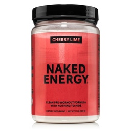 NAKED Cherry Lime Energy - Clean Pre Workout Supplement for Men and Women, NSF Certified, Vegan Friendly, No Added Sweeteners, Colors Or Flavors - 30 Servings