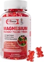 Magnesium Glycinate Gummies,Magnesium Kalium lisäravinteet taurate, malaatti, D-vitamiinit, C, B6, kalsium,Body tuki, vadelma Magnesium Gummies aikuisille ja lapsille