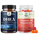 Bundle DHEA täydentää Hormonien tasapaino, mielialan vakaus, aivojen toiminta - Dehydroepiandrosteroni ja D3-vitamiinia Gummies päivittäin hyvinvointi 2000IU per tarjoilu luun lihasten ja immuuni tuki