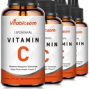 Liposomaalinen C-vitamiini 2000 mg nestemäinen aikuisille, suuri imeytyvä VIT C, Maksimoi C-vitamiini, immuunijärjestelmä & antioksidantti, 60ML (4 pulloa)