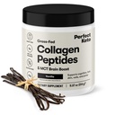 Täydellinen Keto Collagen Peptides Protein Powder with MCT Oil, Grass Fed, Hydrolysed Collagen, Tyyppi I & III Supplement, Keto Coffee Creamer, Vanilla