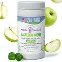 Magnesium Citrate Gummies - Sokeriton, Vegaani ja ei-GMO paremman unen ja rentoutumista - Ei sokeria alkoholia - Magnesium täydentää aikuisille, teini-ikäisille ja lapsille - Green Apple - 240 purukumia