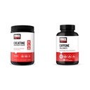 Force Factor Creatine Powder 60 tarjoilut ja kofeiini Tabletit 100 tablettia - Creatine lihasten voitto ja kofeiini energia