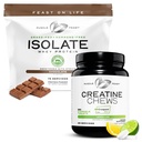 Muscle Feast Isolate + Creatiini Candy Bundle: 1 Whey Protein Isolate (Chocolate, 5lb) + 1 Creatiini Candy (Sitruunalimetti, 360) . Premium-lisät, kasvissyöjä, Gluteeniton