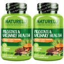 NATURALO Eturauhasen ja virtsan terveys, Kattava kaava Saw Palmetto, Pygeum, Tumeric, Kasvisterolit, Parsakaali ja lykopeeni, 60 kasvissyöjän kapselit (paketti 2)