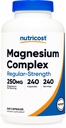 Nutricost Magnesium Complex 250 mg, 240 kapselia - Magnesiumoksidi, sitraatti ja Glycinate - Gluteeniton ja ei-GMO
