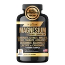 Magnesium Complex Supplement - 10 Active Forms, Glycinate, Citrate, Malaatti, Oksidi, Taurate, aspartaatti, Glukonaatti, Askorbaatti, laktaatti, karbonaatti, Plus enemmän C-vitamiini B1 B2 B6 B12