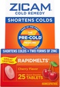 Zicam Cold Remedy Sinkki RapidMelts, Cherry Flavor, Homeopaattinen, Kylmä Shortening Medicine, Lyhyet kylmä Kesto, 25 Luku (Pakkaus 2)