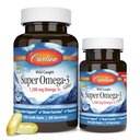Carlson - Super Omega-3 Gems, 1200 mg Omega-3 rasvahapot EPA ja DHA, Wild-Caught Norwegian Supplement, kestävästi Lähde: kalaöljy kapselit, Omega 3 täydentää, 100 +30 Softgels