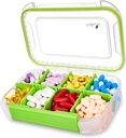 Fullicon Large Pill Organizer 8 Osastot, Kosteus Proof Travel Pill Box Irrotettava Jakaja, Päivittäinen Pill Container Lables, Pilleri tapauksessa vitamiini, kalaöljy, täydentää (Clear Green)