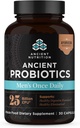 Ancient Nutrition Probiotics for Men, Ancient Probiotic Men's One Daily 30ct, Ruoansulatus- ja immuunituki, turvotus, kaasu ja ummetus Relief, Gluteenittomat, Superfoods Blend, 25 miljardia PMY