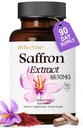 Saffron lisäravinteet 88.5MG ... 90 vegaanikapselia, Happy Saffron Extract mood Energy Eye Focus Support for Women & Men, 100% Pure Ingredients, Made in USA, non-GMO & Gluteenittomat