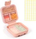 Dynippy Daily Pill Organizer 5 Osastot Kannettava Kosteus Todiste Pieni pilleri tapauksessa taskulaukku matka pilleri laatikko Kannettava lääke Vitamiini Kalan Oil Hold Container (Pink)