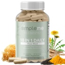 Burdock juuri Organic ja rakkoranneke 10 in 1 Immuniteetti Booster Power Blend Irish Sea Moss, Ashwagandha ja musta siementä täydentää miesten ja naisten, Seamoss pillereitä Herbal, Vegan - 60 kapselia
