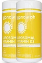 UpNourish 2 Pack - liposomaalinen D-vitamiini 5000 IU 730 softgels, kolekalsiferoli D3-vitamiini ja luonnonkookosöljy, VIT D3-lisä