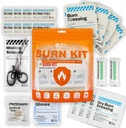 RHINO RESCUE Burn Kit, 4kpl Burn Dressings 4x4., 8kpl Burn Gel Packets 3.5g, 4kpl Burn Pads, Ensiapu Kit Cooling Rauhoittava Cream Relief with Bandage, Nitriili Gloves, Sakset, Nauha, HSA/FSA Oikeutettu