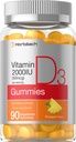 Horbäach-vitamiini D3 2000iu Gummies ... 90 Count ... Kasvisruokaa... Ananas Maku 50 mikrog...