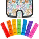 Vive Weekly Pill Organizer 4 Kertaa päivässä - 7 päivää pilleri laatikot aamu, keskipäivä, ilta, yö - Erittäin suuri lääketiede, vitamiini & täydentää Jakaja Premium nahka tapauksessa