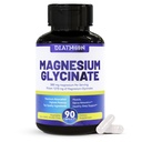 Magnesium Glycinate Kapselit 380 mg, magnesiumlisä lihakseen, sydämeen, hermoihin, 45 Sevings Korkea Imeytyminen, ei- gammagluteeniton - 90