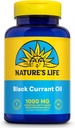 LUONNON LIFE Mustaherukkasiemenöljy 1000mg - Mustaherukkaöljy, Omega 6:n luonnollinen lähde Gamma Linoleenihappo (GLA) ja Omega 3 Alfa-Linoleenihappo (ALA), 60 päivän takuu, 60 tarjoilua, 60 Softgelia