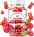 Pehmeä karhu Creatiini Monohydraatti Gummies miesten Naiset, Vegaani Creatiini Supplement 5000mg Creatiini HCL Pre harjoitus Gummies lihasten rakentaja vahvuus Vadelma maku 60