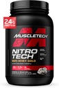 MuscleTech Whey Protein Powder , Nitro-Tech Whey Gold Protein Powder , Whey Protein Isolate Smoothie Mix , Protein Powder for Women & Men , Cookies and Cream , 2 lb (28 Servings) - paketti voi vaihdella